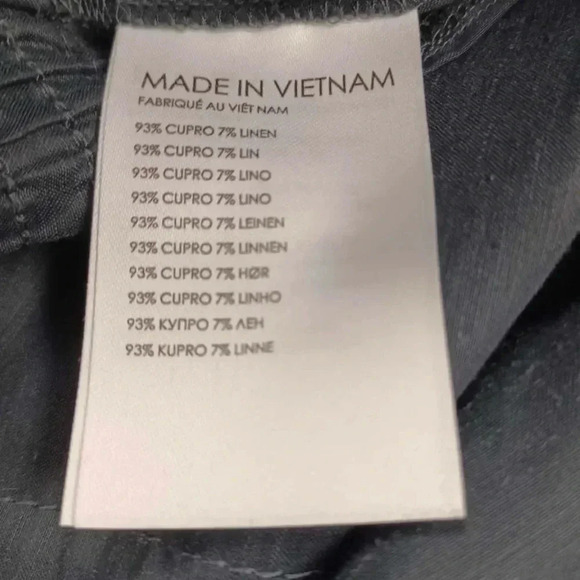 Club Monaco Linen Blend Blue Capri Wide Leg Pants Size 4 - Picture 8 of 10